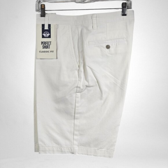 Dockers NWT W33 Men's Perfect Short Flat Front Classic Fit White - Picture 2 of 9